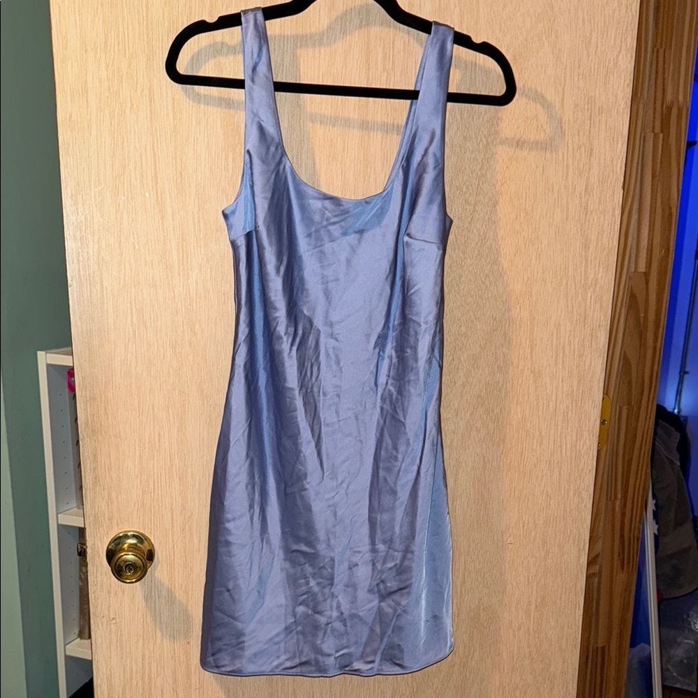 Elegant Blue Sleeveless Dress